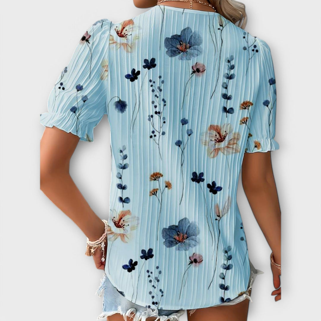 Olivia - Blusa elegante con un escote en V