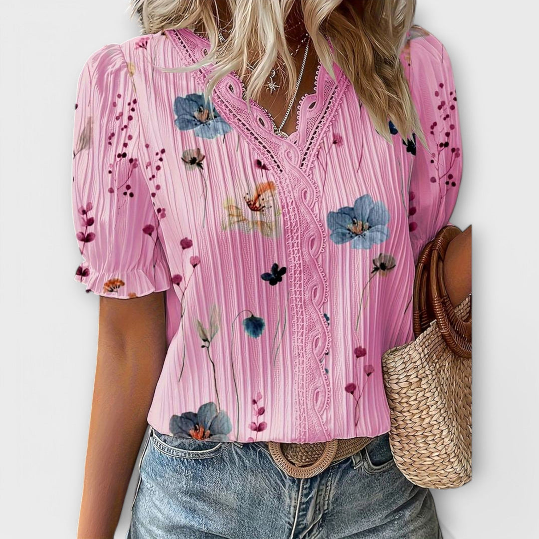 Olivia - Blusa elegante con un escote en V