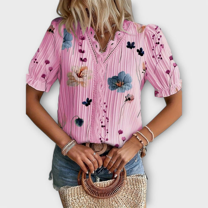 Olivia - Blusa elegante con un escote en V