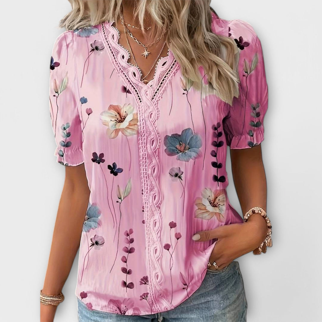 Olivia - Blusa elegante con un escote en V