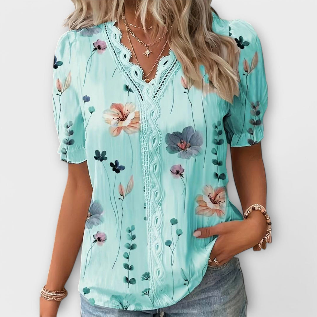 Olivia - Blusa elegante con un escote en V