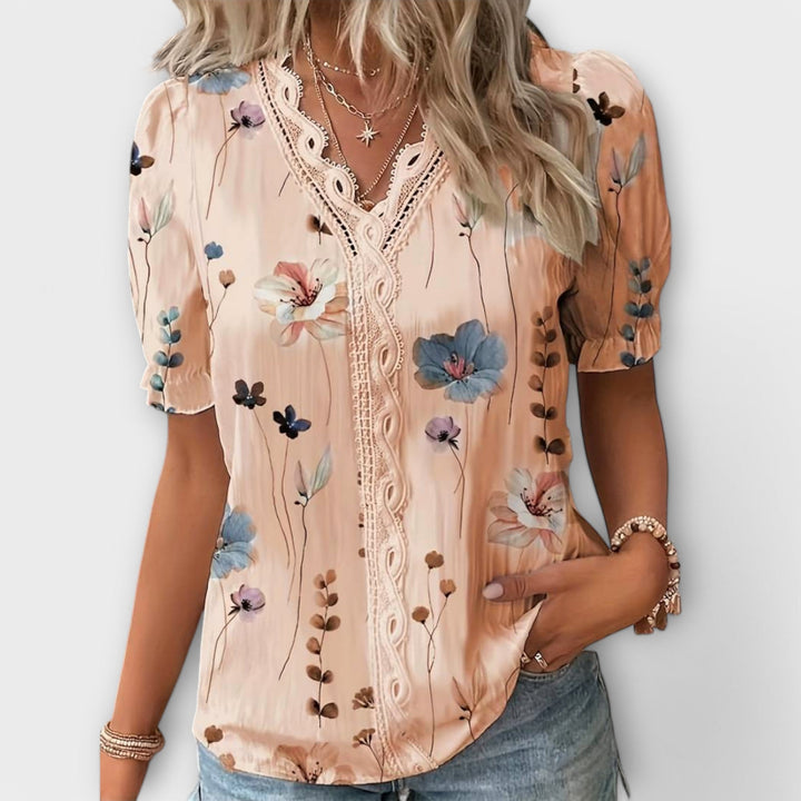 Olivia - Blusa elegante con un escote en V
