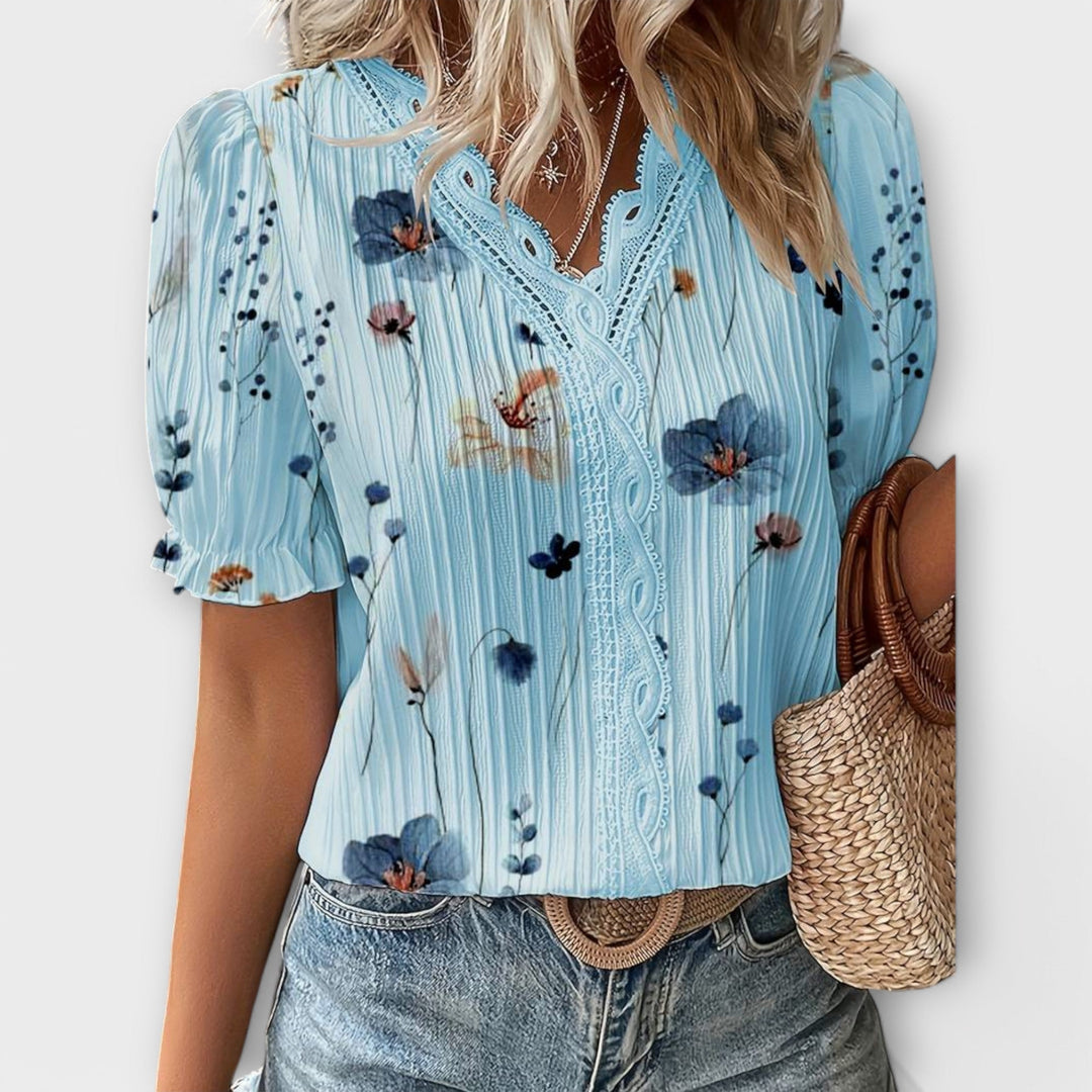 Olivia - Blusa elegante con un escote en V