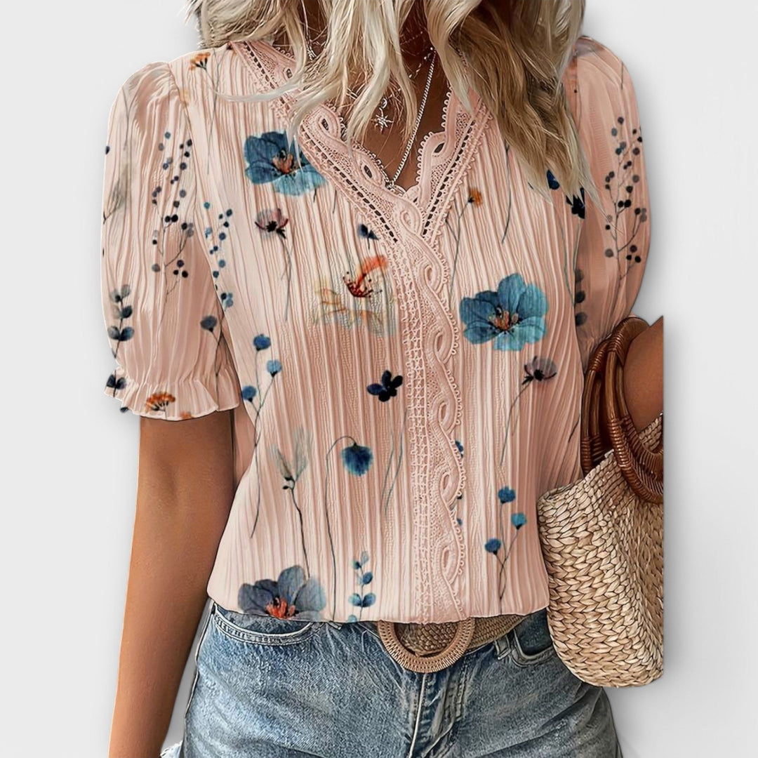 Olivia - Blusa elegante con un escote en V