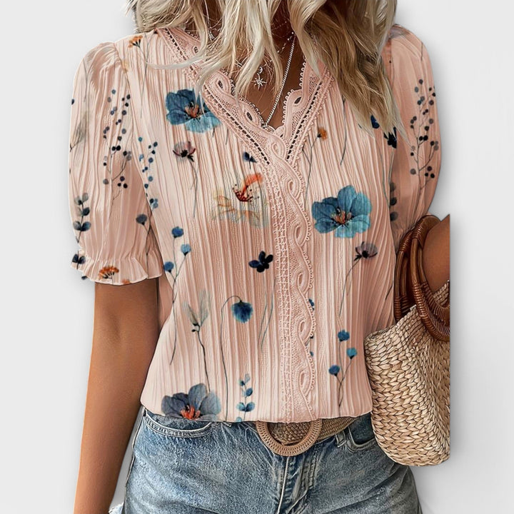 Olivia - Blusa elegante con un escote en V