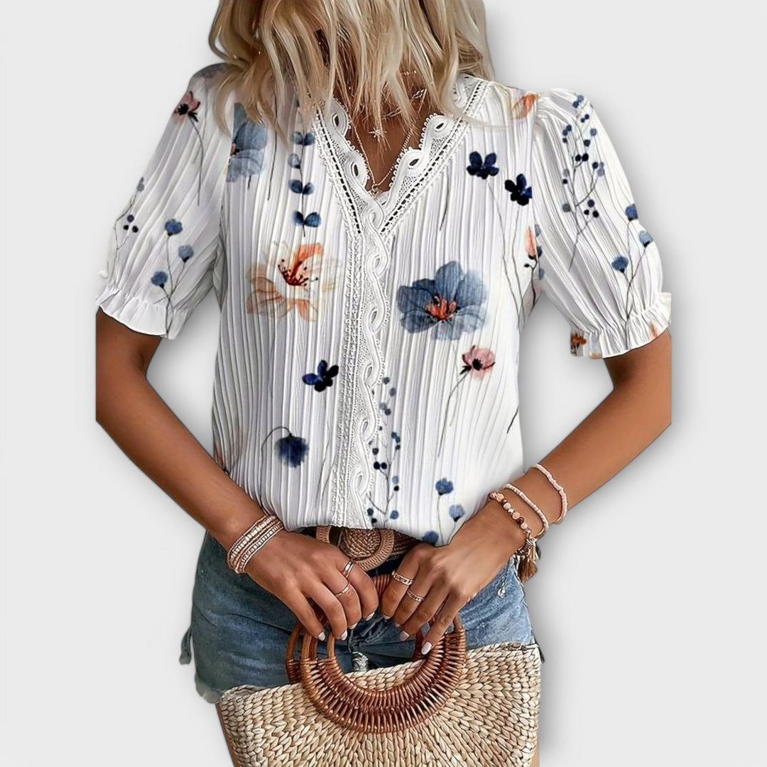 Olivia - Blusa elegante con un escote en V