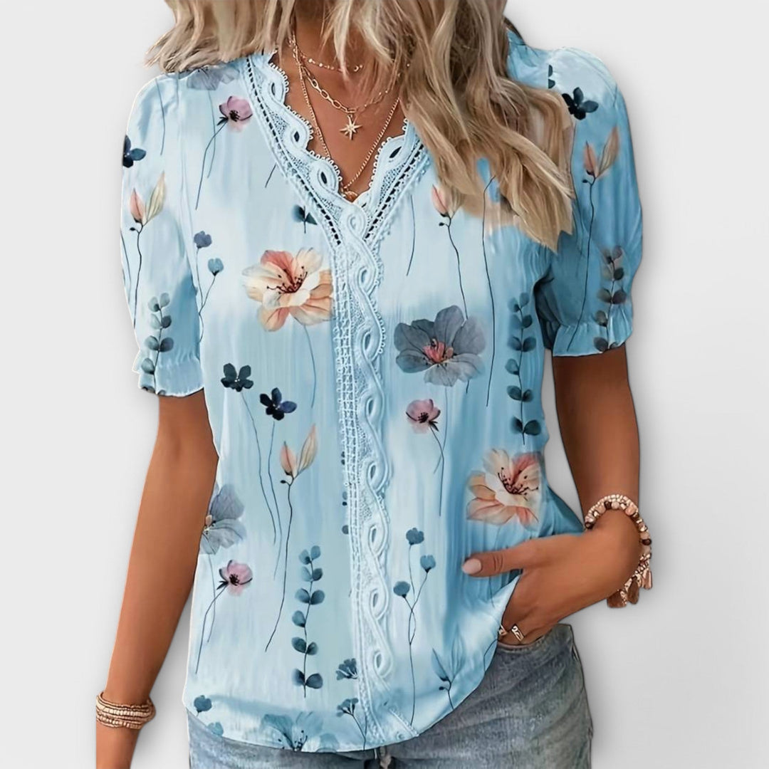 Olivia - Blusa elegante con un escote en V