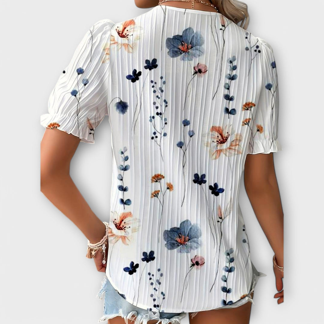 Olivia - Blusa elegante con un escote en V