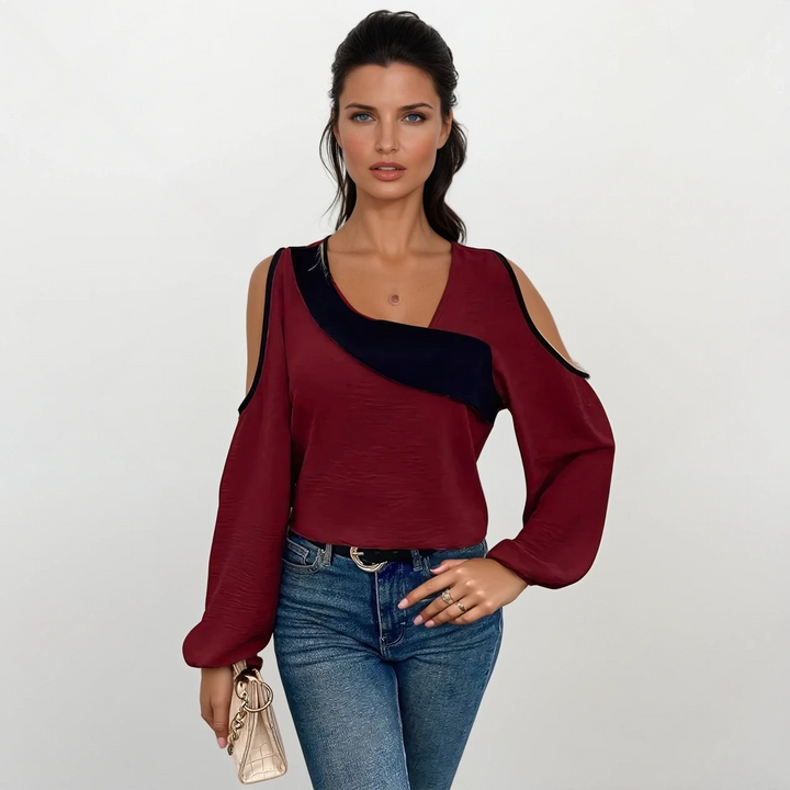 Patricia - Blusa con escote cuadrado