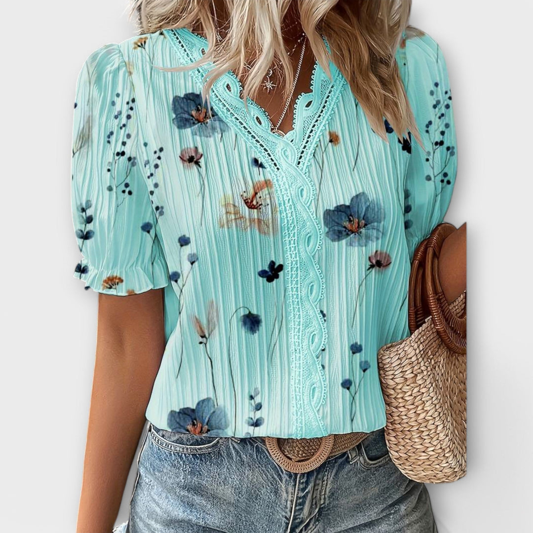 Olivia - Blusa elegante con un escote en V