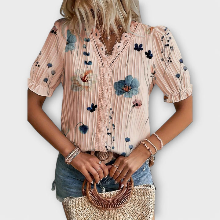 Olivia - Blusa elegante con un escote en V